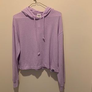 NWT Pink Victoria’s Secret lavender mesh hoodie. Size xs.